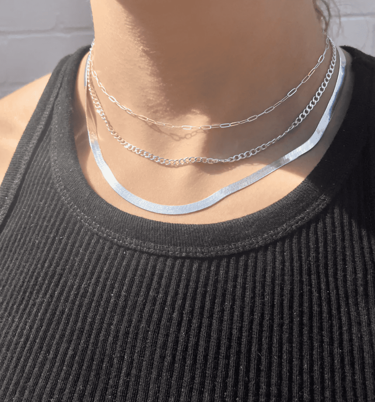 Herringbone Chain in Silver