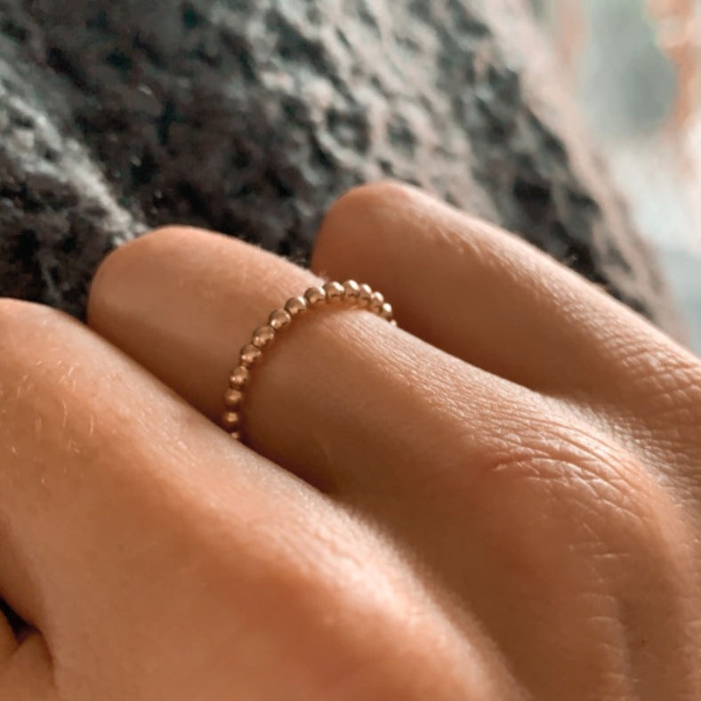 Ring Finer Rings Finer Rings Gold Beaded Ring – The Loved