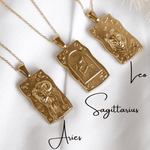 Image of Gold Zodiac Necklace in Aries, Sagittarius and Leo