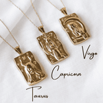 Image of Gold Zodiac Necklaces in Taurus, Capricorn and Virgo