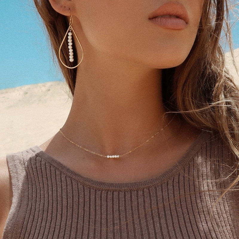Small freshwater pearl necklace deals